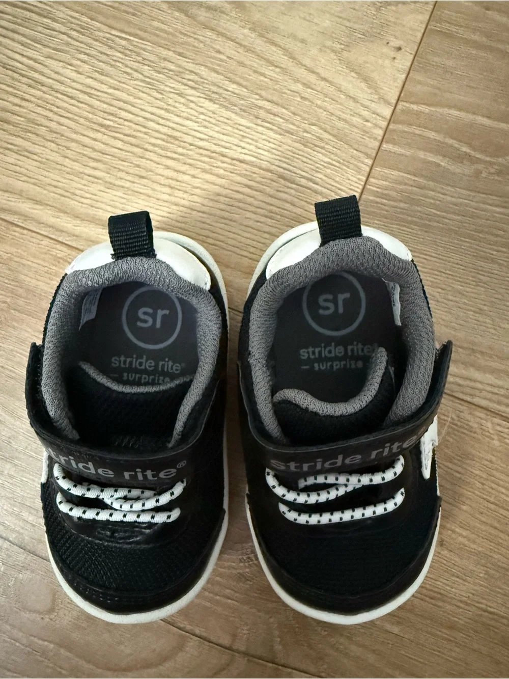 Stride Rite Black and White Infant Sneakers